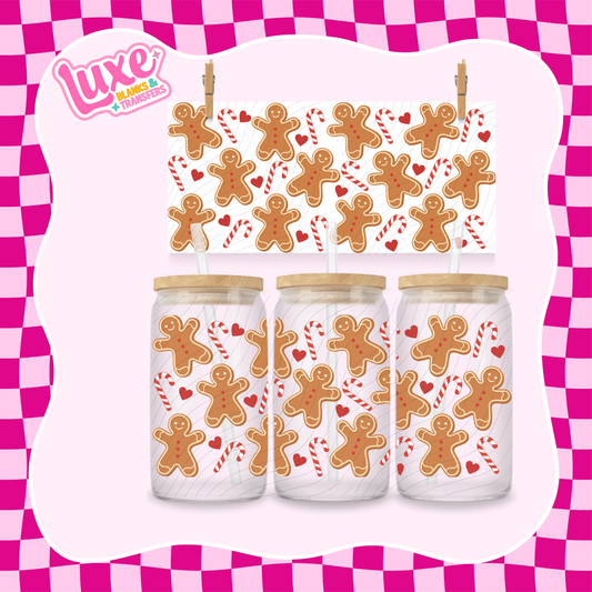 Gingerbread & Candycanes UV DTF Wrap (#927)