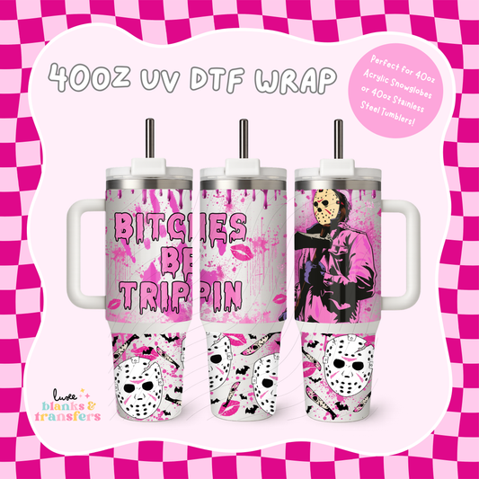 Pink Horror 40oz UV DTF Wrap (#B02)