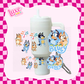 Mini Keychain Tumbler UV DTF Wrap | Blue Kids | #E02