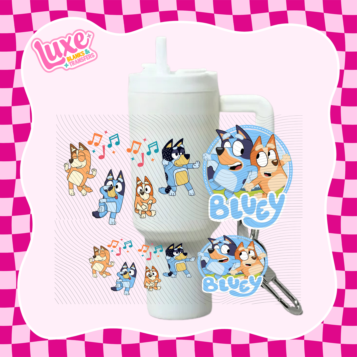 Mini Keychain Tumbler UV DTF Wrap | Blue Kids | #E02