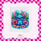 Blue Alien #2 A5 Journal UV DTF Transfer (#A02)