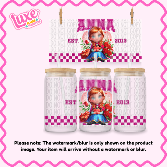16oz UV DTF Wrap | Anna Freezer | #1513
