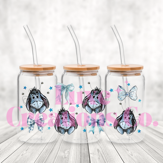 Donkey Character Bow UV DTF Wrap (#248)