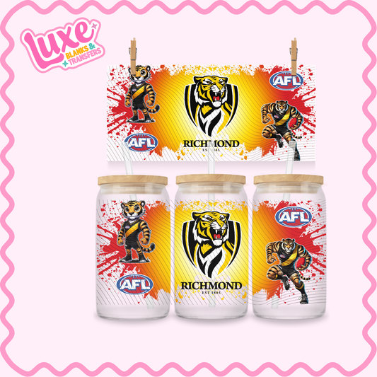 16oz UV DTF Wrap | Footy Team AFL Tigers | #2693