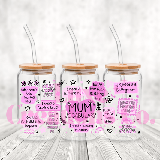 Mum Vocabulary UV DTF Wrap (#250)