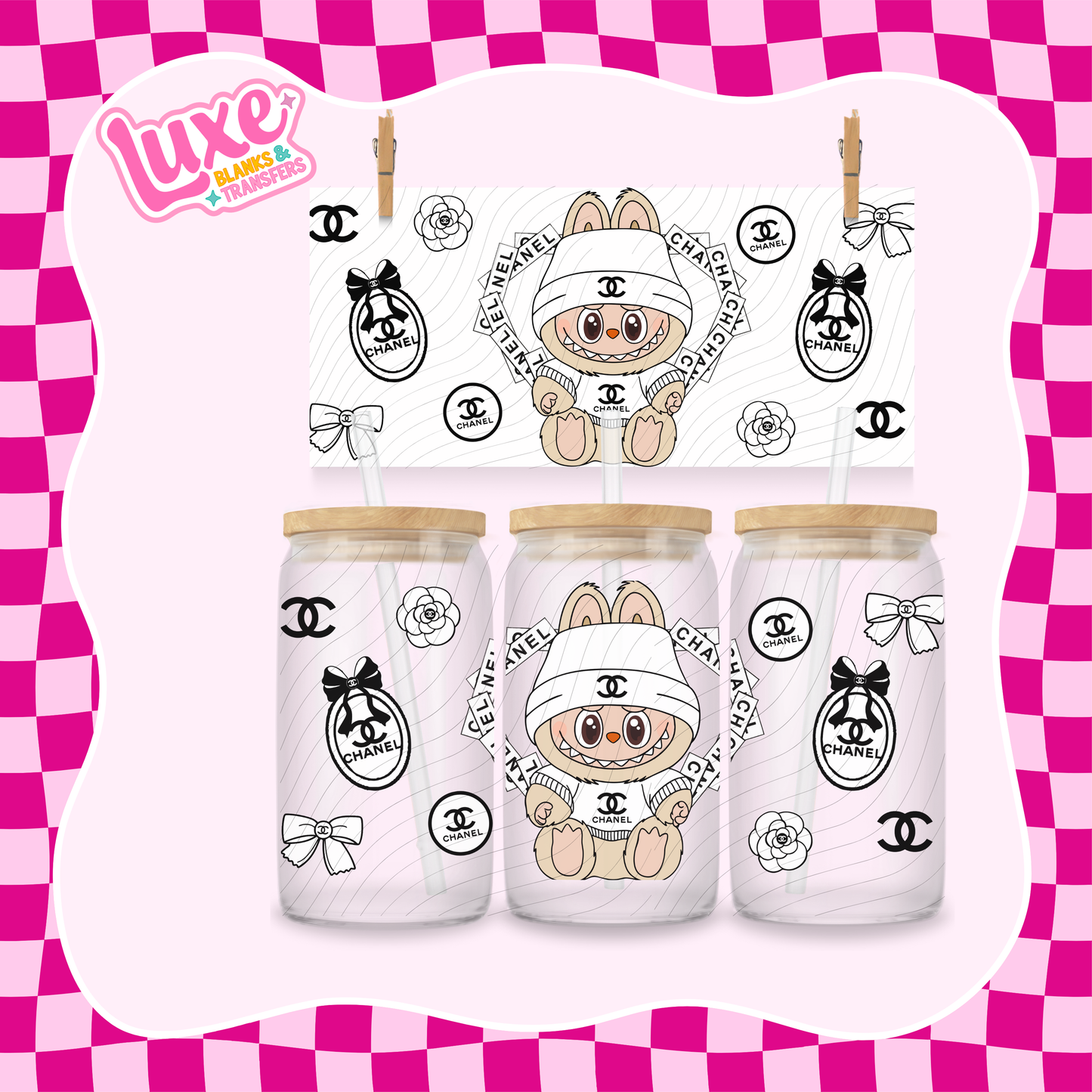 Boujee Bubu CC White | 16oz UV DTF Wrap | #1419