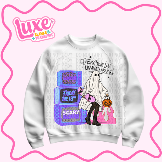 DTF Heat Transfer | Emotionally Unavailable Spooky | #1030