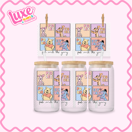 16oz UV DTF Wrap | Pooh & The Gang | #3178