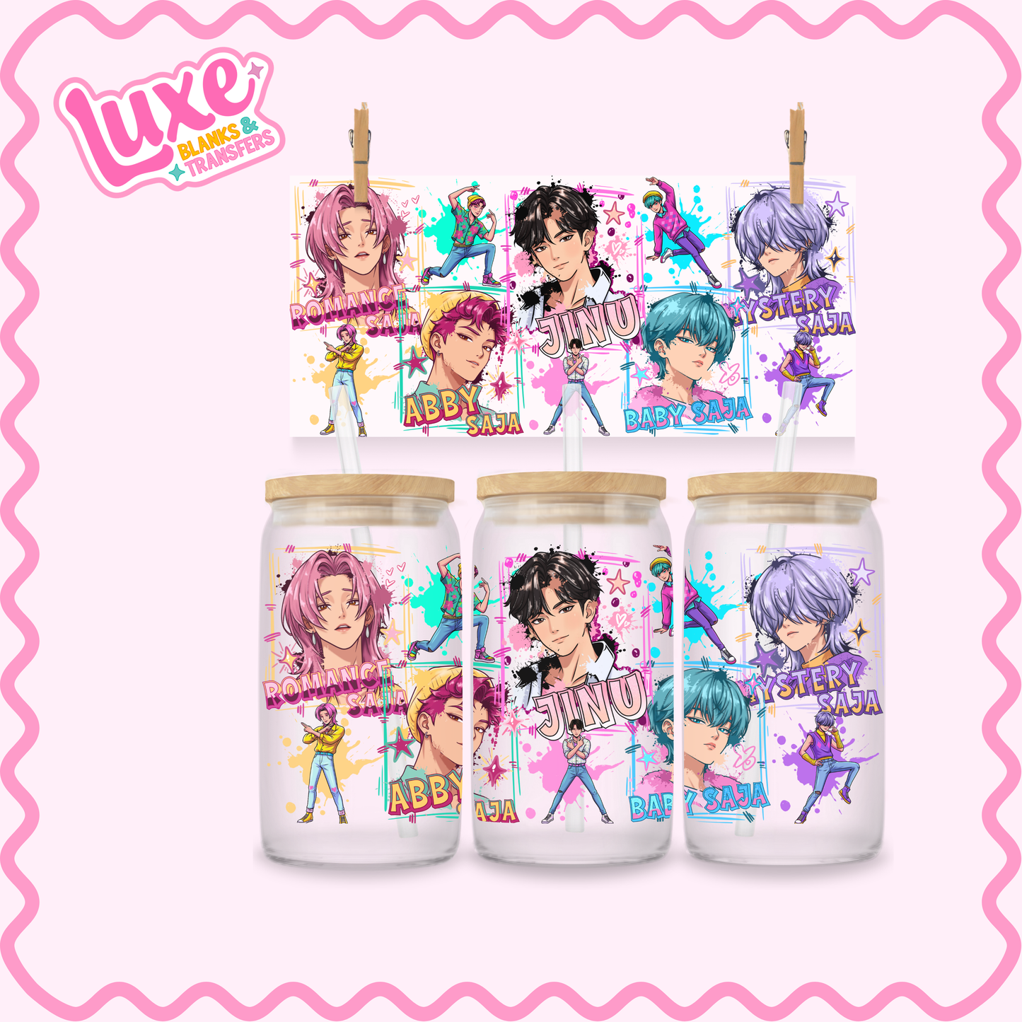 16oz UV DTF Wrap | K-Pop Boys | #3667