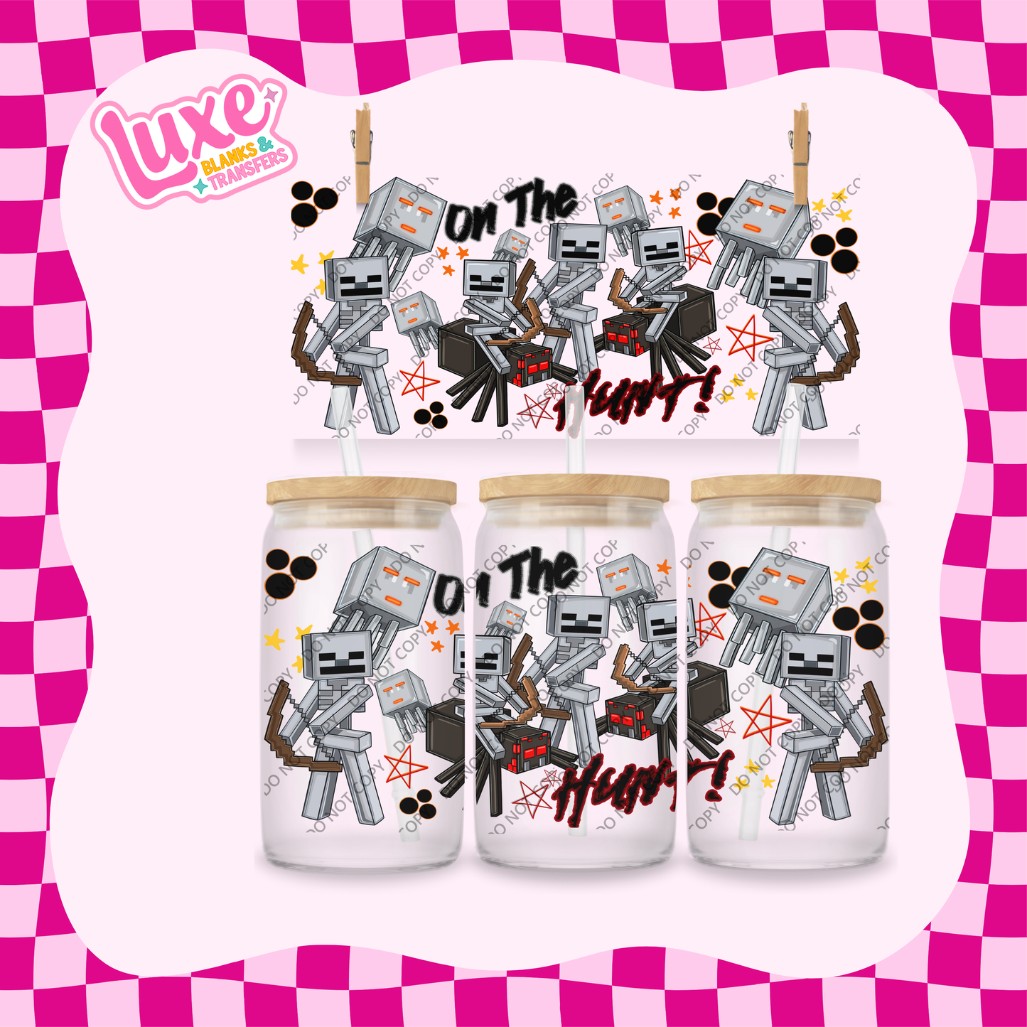 16oz UV DTF Wrap | On The Hunt Mine Game Kids | #1909