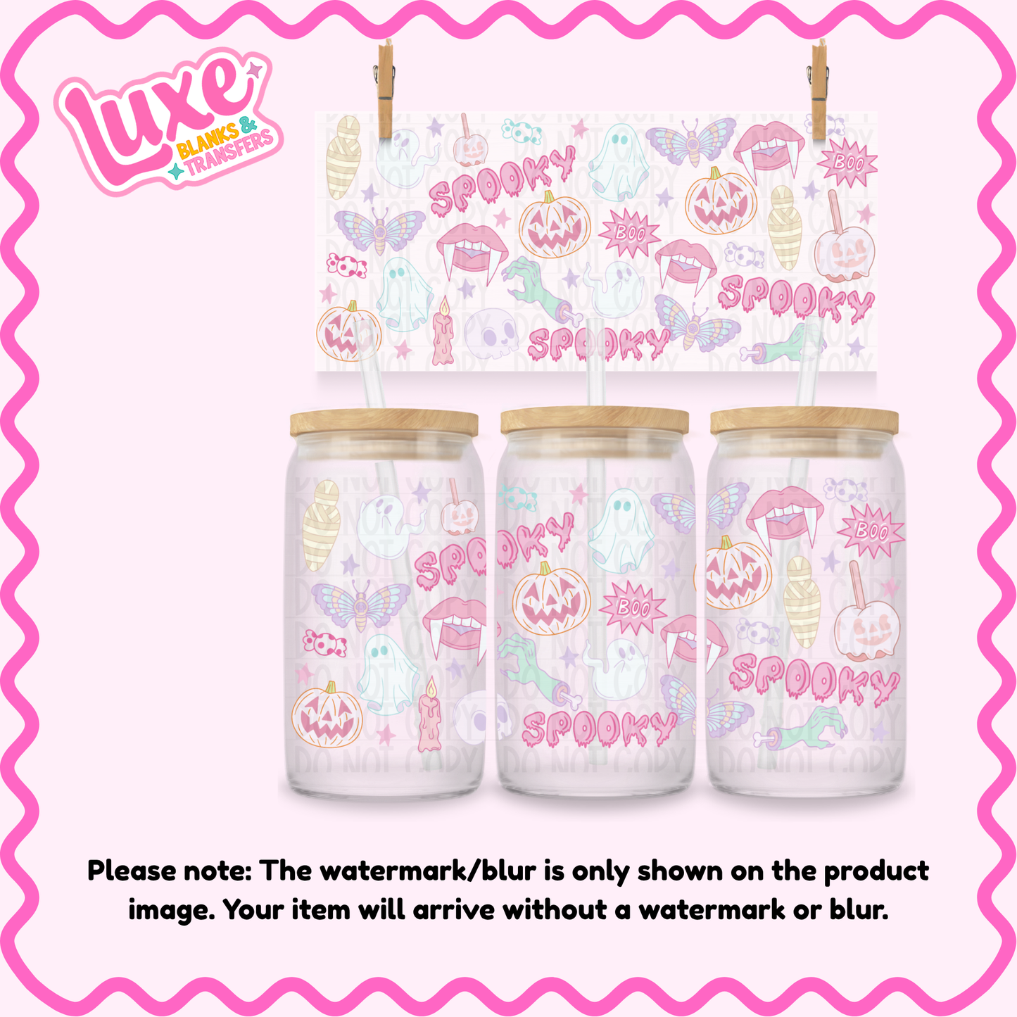 16oz UV DTF Wrap | Pastel Spooky | #4161