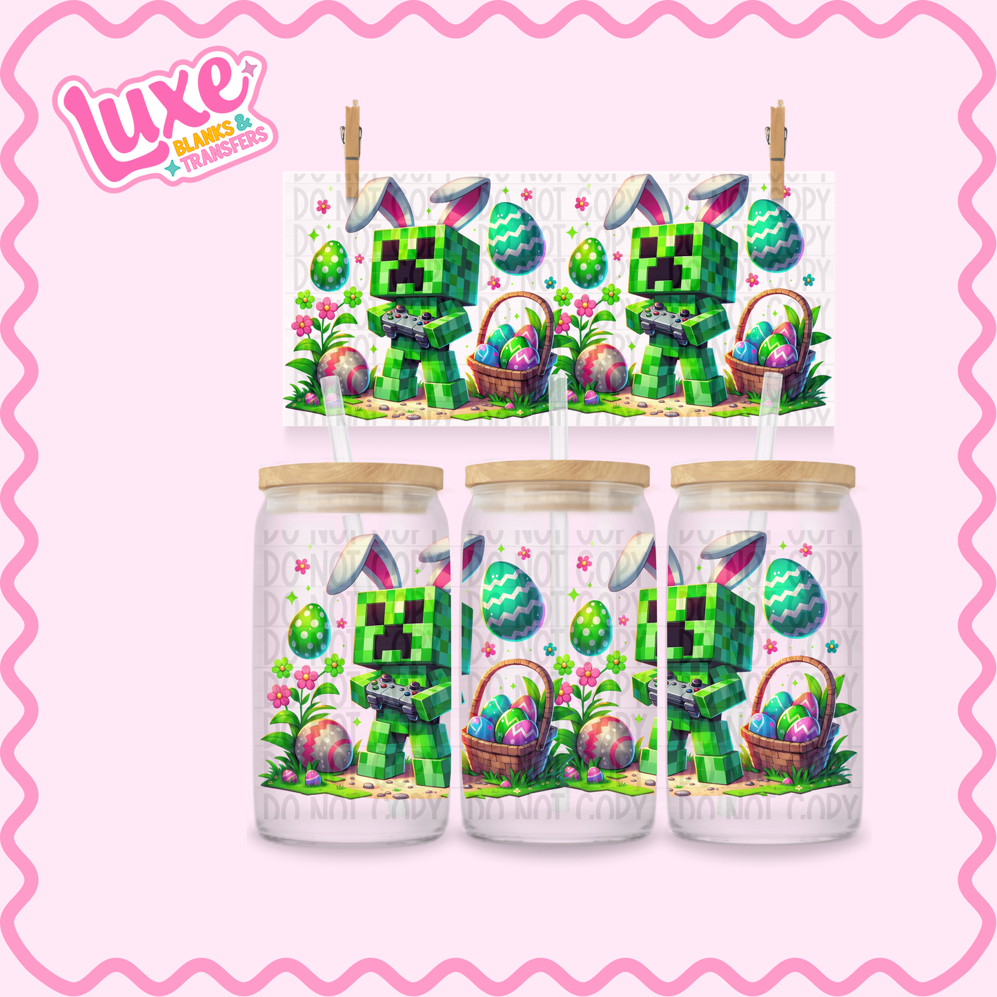 16oz UV DTF Wrap | Mine Game Easter 3 | #2389