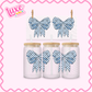 16oz UV DTF Wrap | Boujee Pattern Bow Blue | #3182