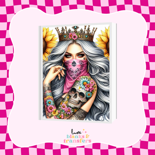Tattoo Girl A5 Journal UV DTF Transfer (#A28)