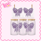 16oz UV DTF Wrap | Boujee Pattern Bow Purple | #3184