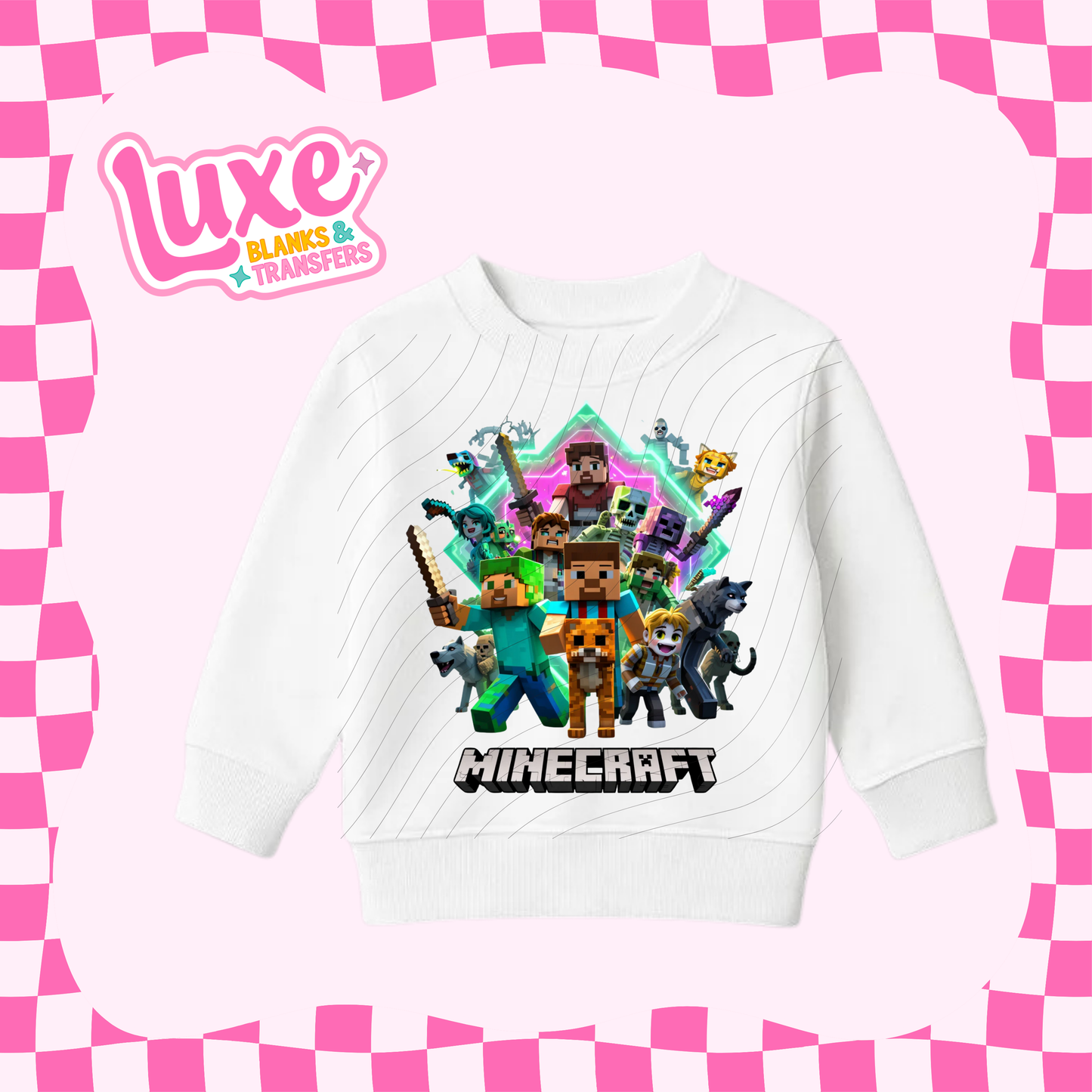 Mine Game 9 Kids Size 20cm | Kids DTF Heat Transfer | READY TO SHIP