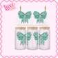 16oz UV DTF Wrap | Boujee Pattern Bow Teal | #3185