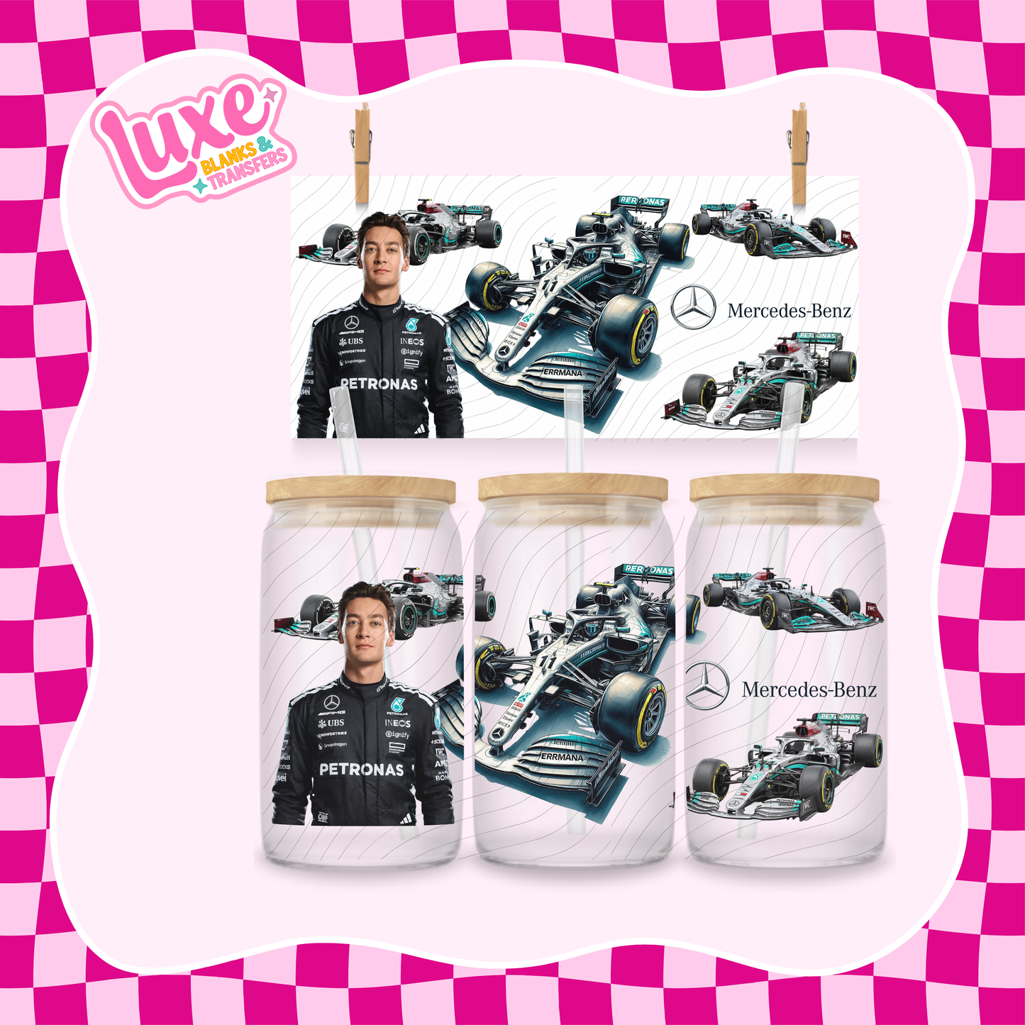 Merc. F1 George | 16oz UV DTF Wrap | #1429