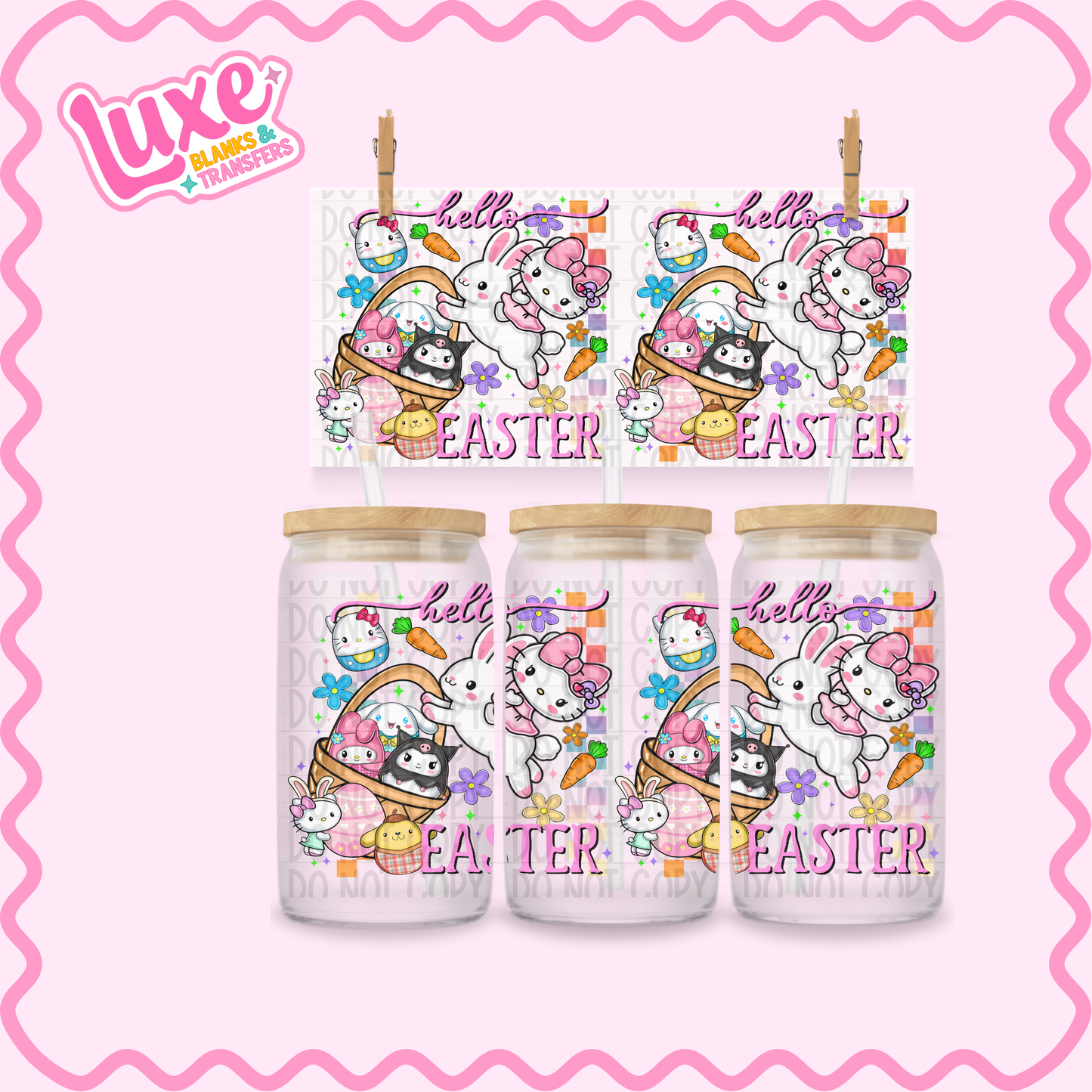 16oz UV DTF Wrap | Hello Easter | #2397