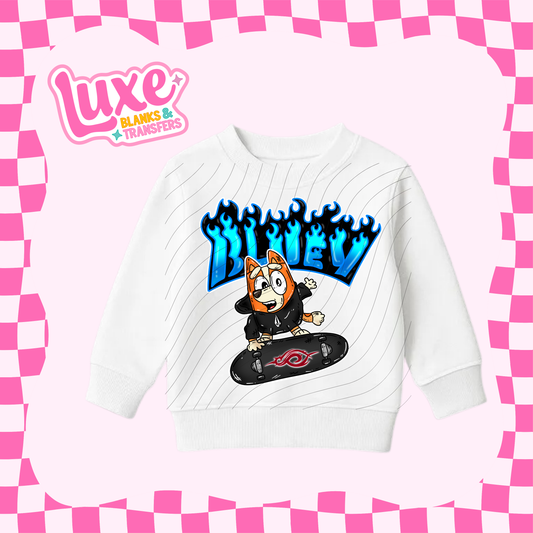 Orange Dog Flame | Kids DTF Heat Transfer | #125