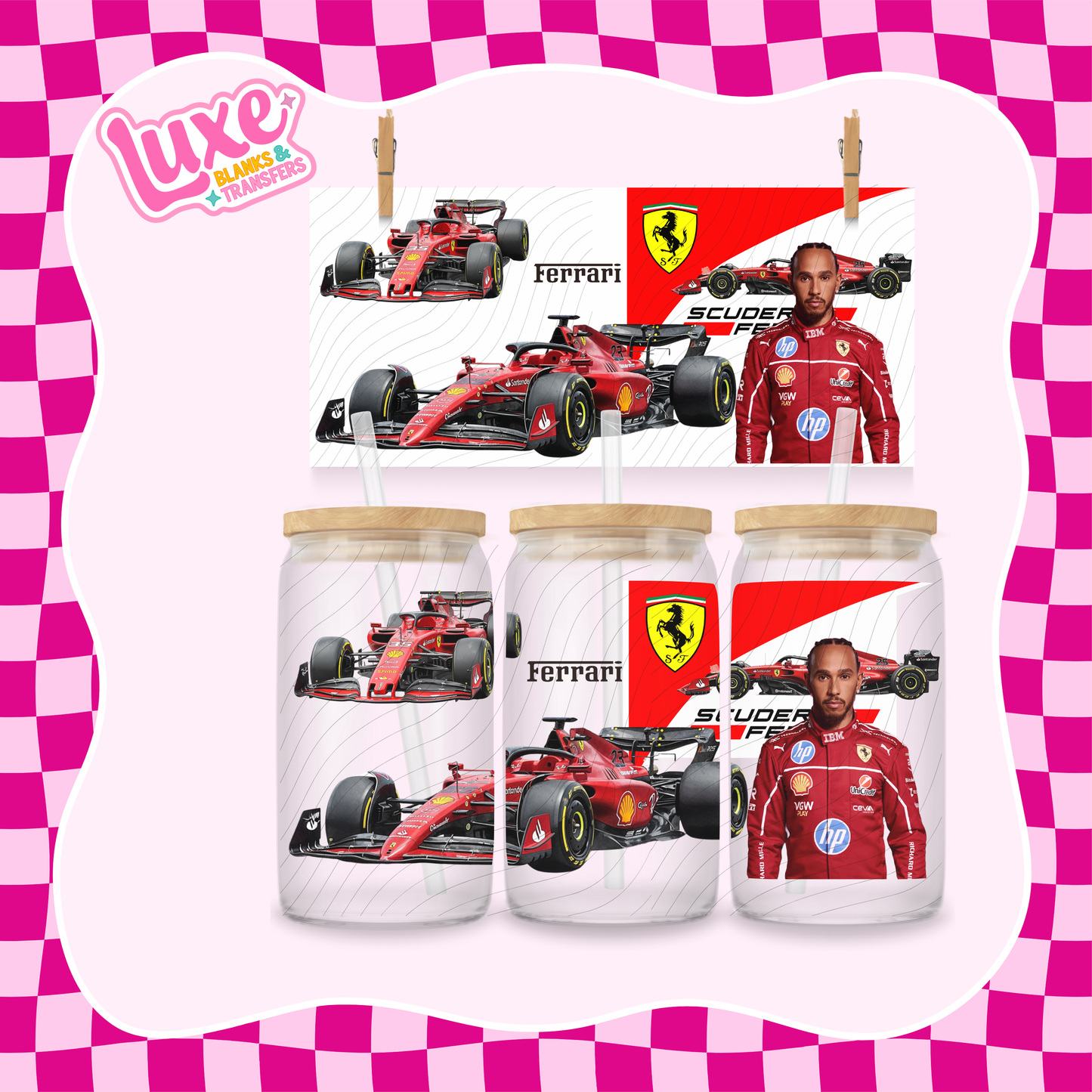 F1 Hamilton | 16oz UV DTF Wrap | #1430