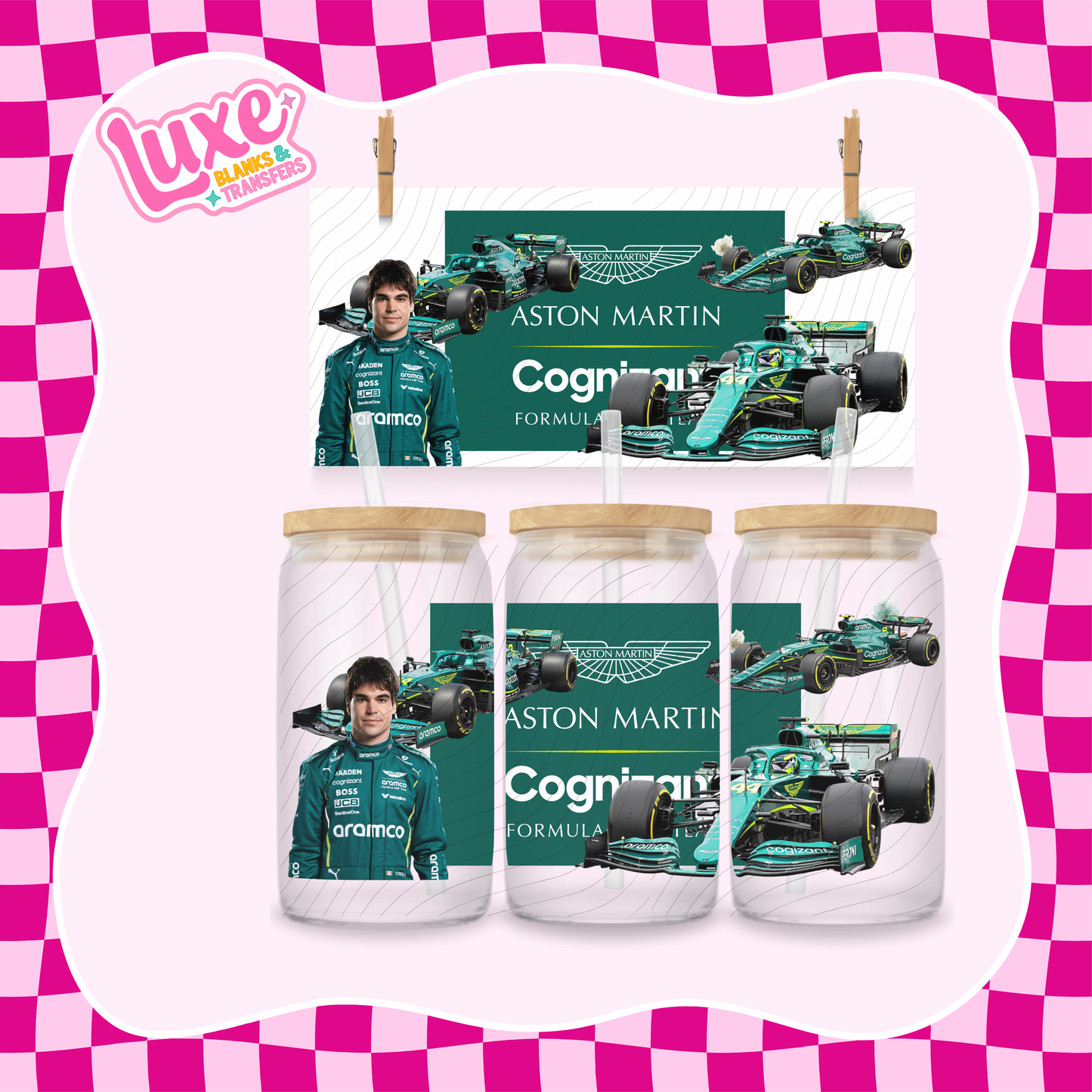 F1 Aston | 16oz UV DTF Wrap | #1431