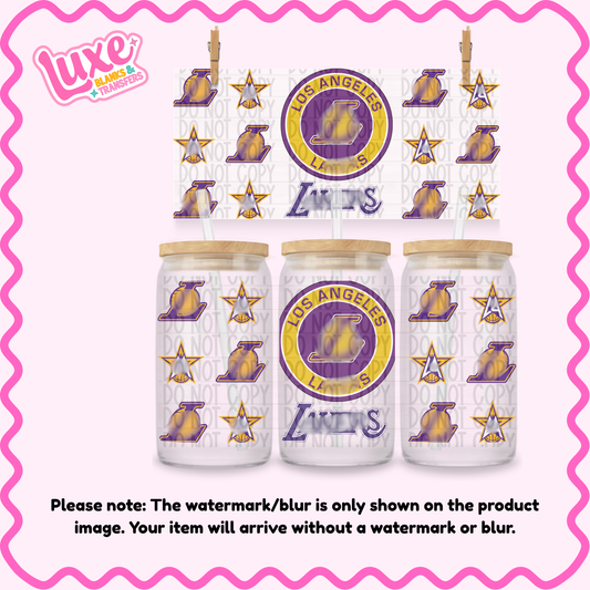 16oz UV DTF Wrap | LA Bball 2 | #1532