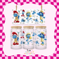 Blue Characters Sticker UV DTF Wrap (#538)