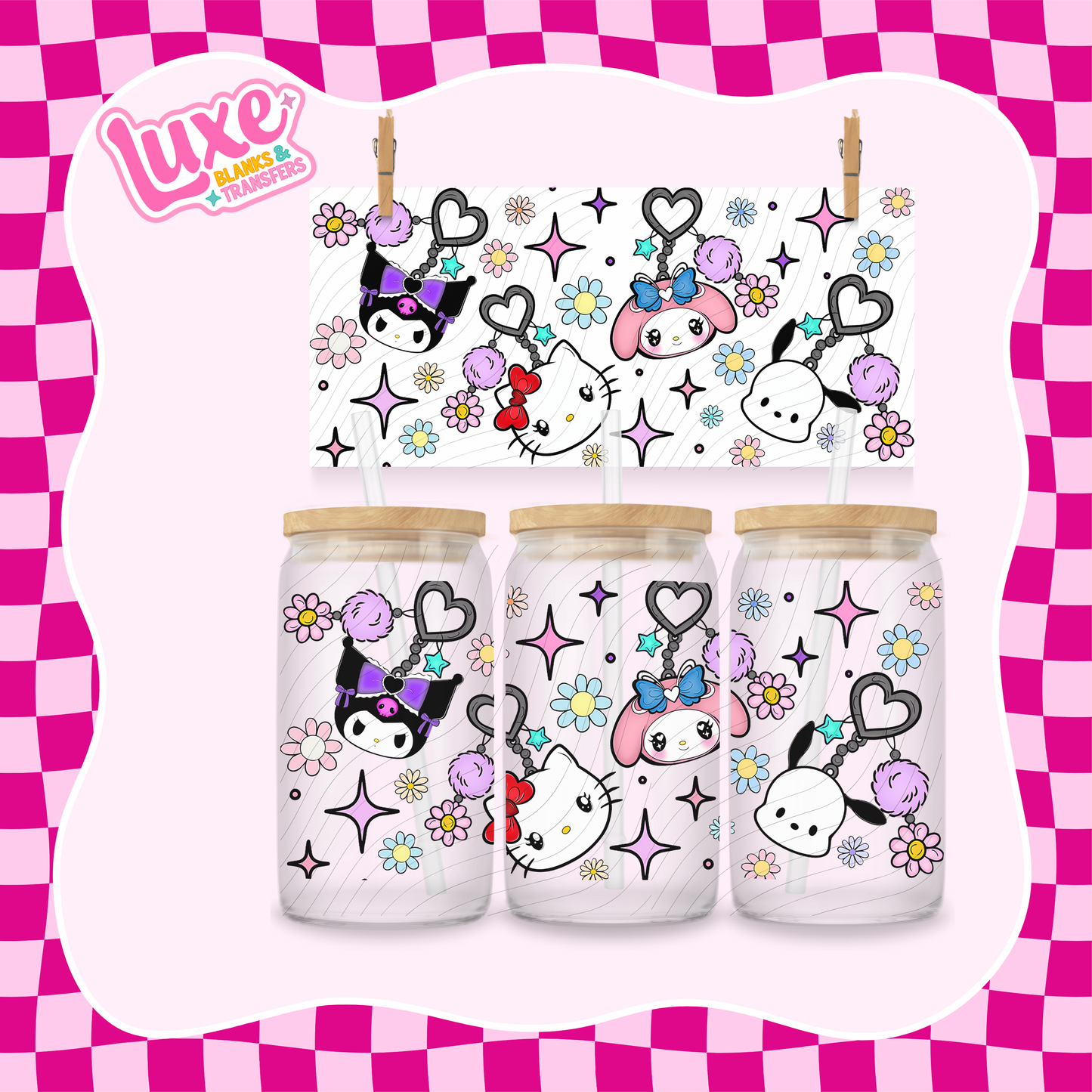 San.rio Keychains | 16oz UV DTF Wrap | #1435