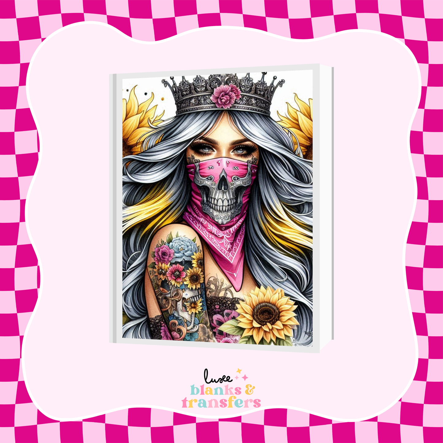 Tattoo Girl A5 Journal UV DTF Transfer (#A29)