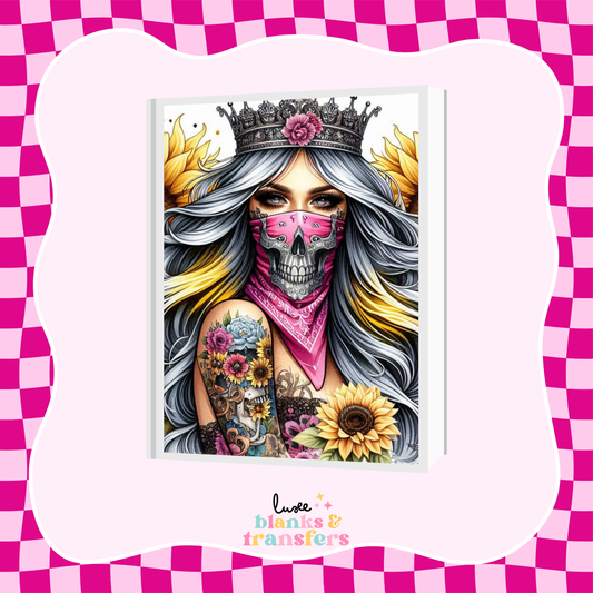 Tattoo Girl A5 Journal UV DTF Transfer (#A29)