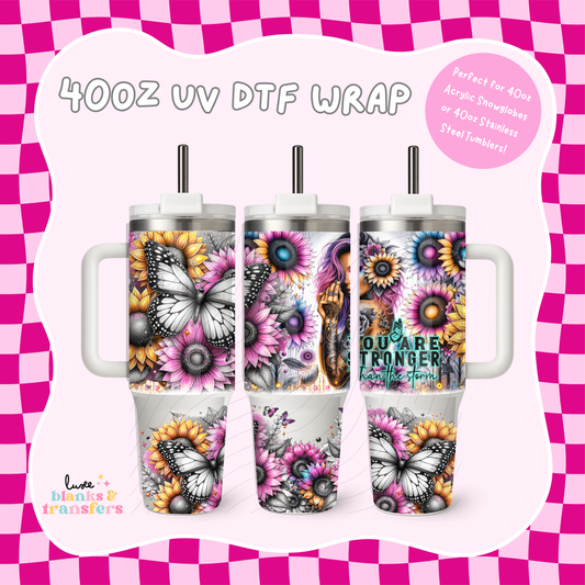 Tattoo Girl 40oz UV DTF Wrap (#B30)