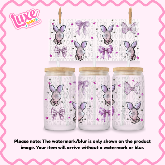 16oz UV DTF Wrap | P1g Pink Bows | #247