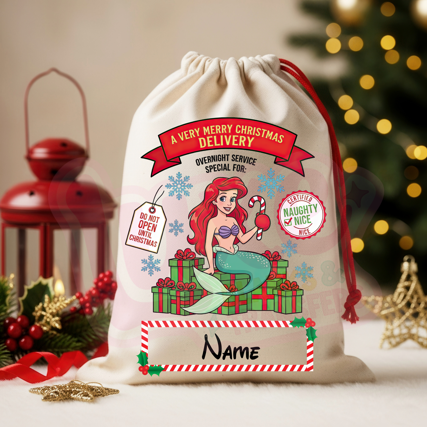 Mermaid | Santa Sack DTF Heat Transfer | #30