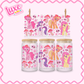 16oz UV DTF Wrap | Whimsy Ponies | #3403