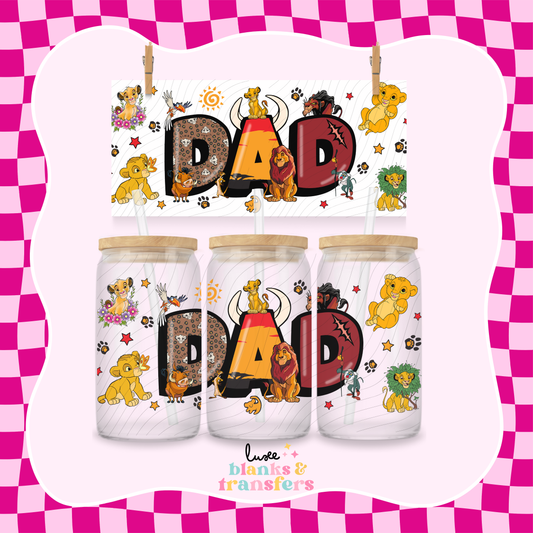 "Dad" Characters UV DTF Wrap (#540)