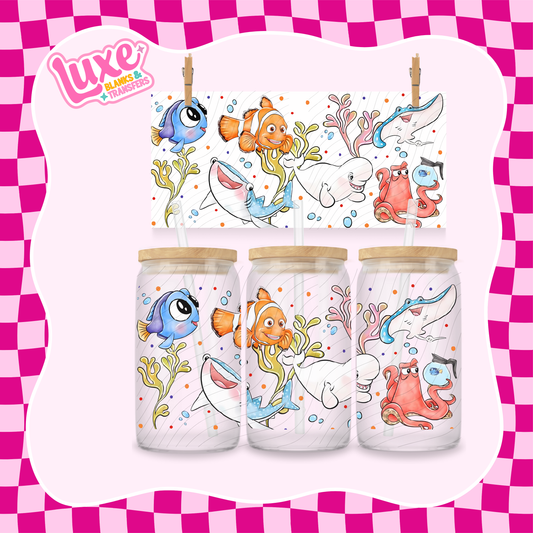 Finding Fish Movie | 16oz UV DTF Wrap | #1436