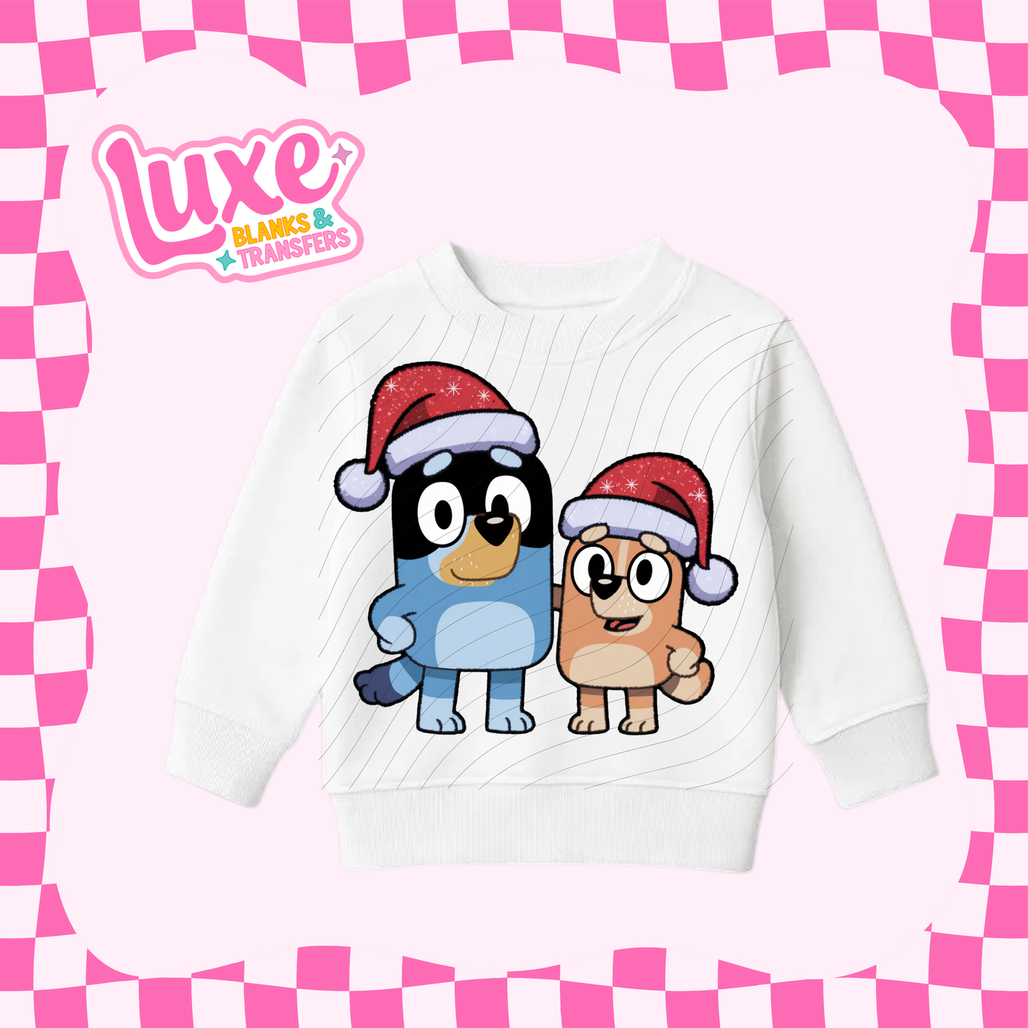 Blue Dog Xmas | Kids DTF Heat Transfer | #133