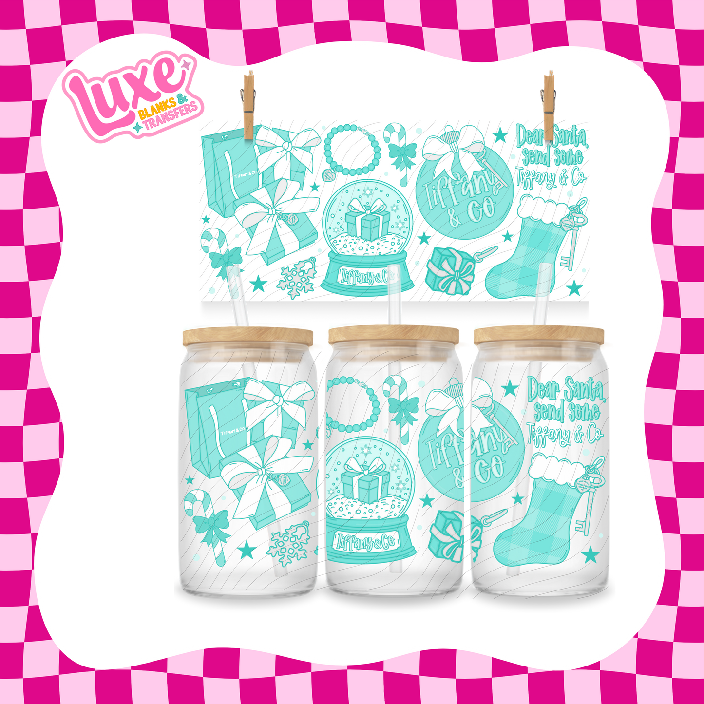 Boujee Xmas Tiff UV DTF Wrap (#939)