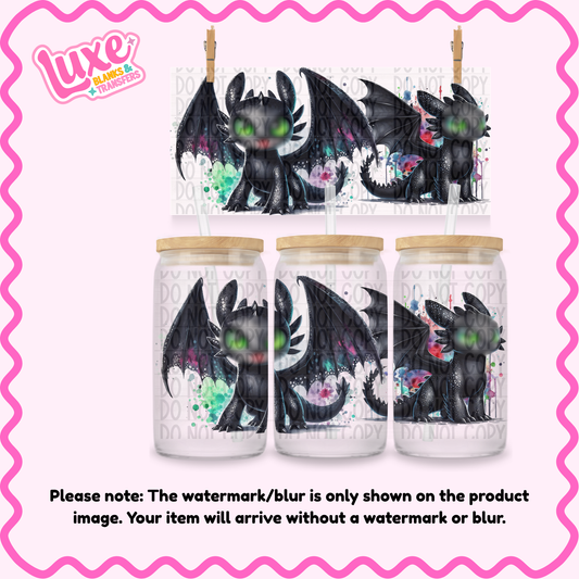 16oz UV DTF Wrap | Dragon No Teeth | #1541