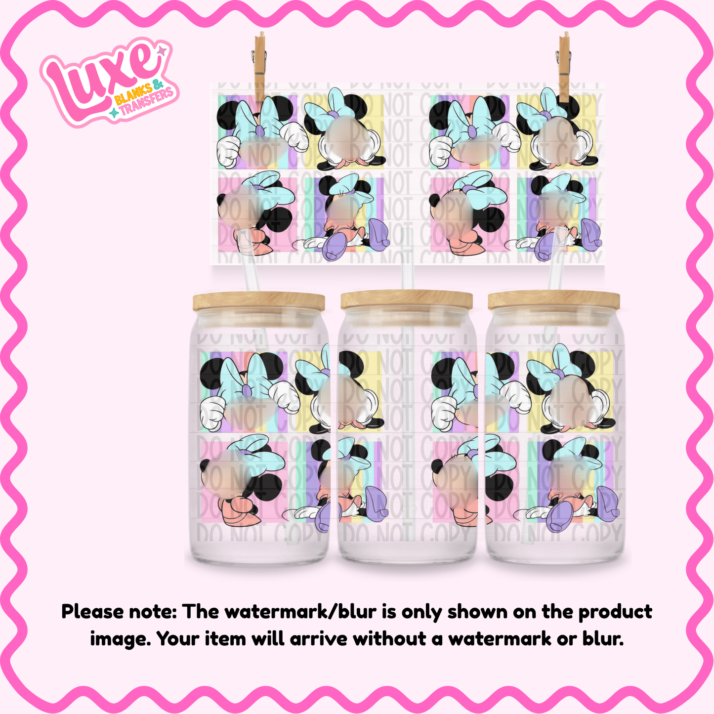 16oz UV DTF Wrap | Pastel Mouse | #N210