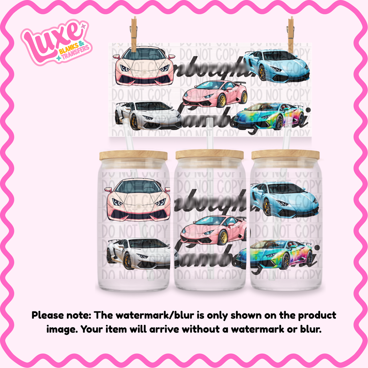 16oz UV DTF Wrap | Luxury Car | #1548