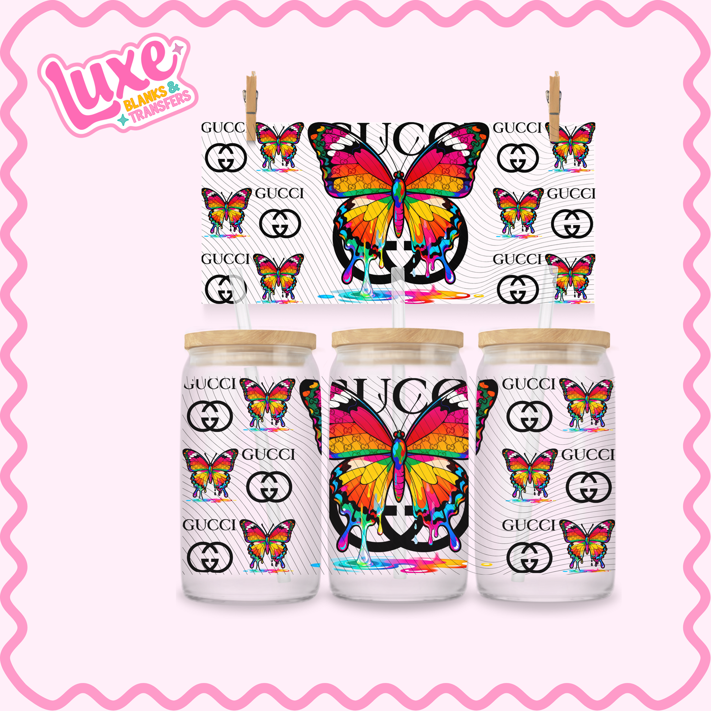 16oz UV DTF Wrap | G Brand Butterfly | #2718