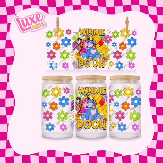 16oz UV DTF Wrap | Win & Flowers | #1929