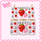 16oz UV DTF Wrap | G Brand Strawberry Pattern | #2719