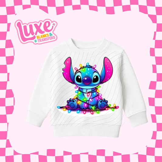 Blue Alien Xmas | Kids DTF Heat Transfer | #139