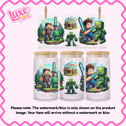 16oz UV DTF Wrap | Block Game M1ning | #1551