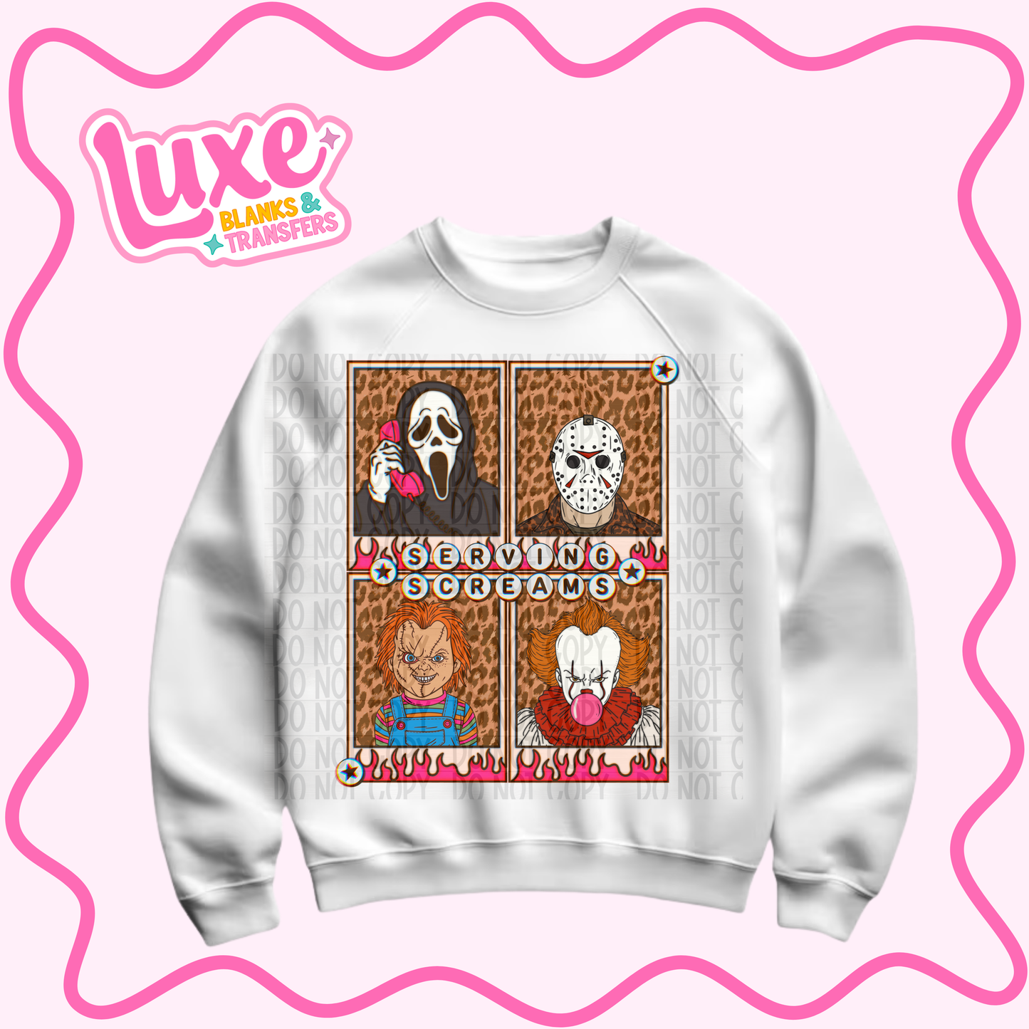 DTF Heat Transfer | Serving Screams Spooky | #1056