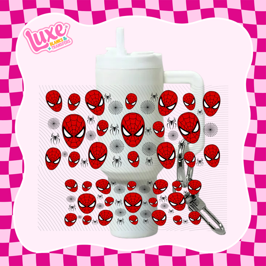 Mini Keychain Tumbler UV DTF Wrap | Spidey Heads | #E32
