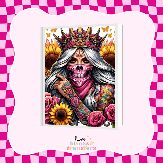 Tattoo Girl A5 Journal UV DTF Transfer (#A30)